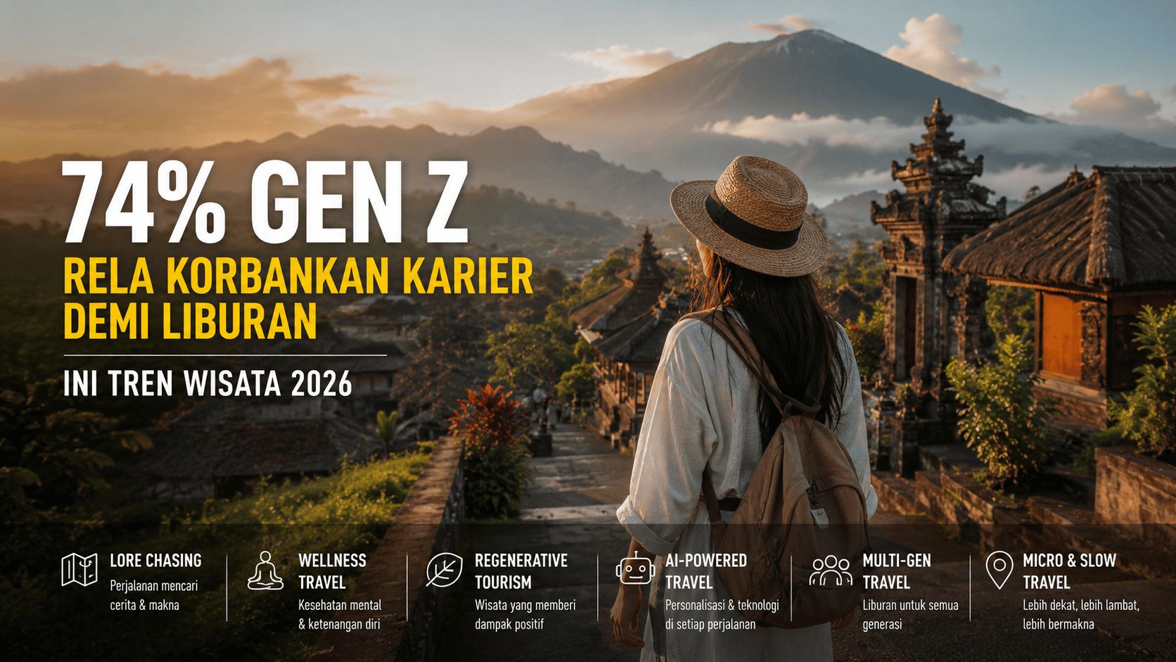 74% Gen Z Rela Korbankan Karier demi Liburan, Ini Tren Wisata 2026